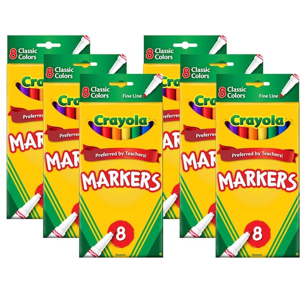 Original Formula Markers, Fine Tip, Classic Colors, PK48